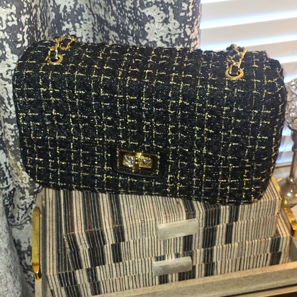 Karl Lagerfeld Tweed Handbag